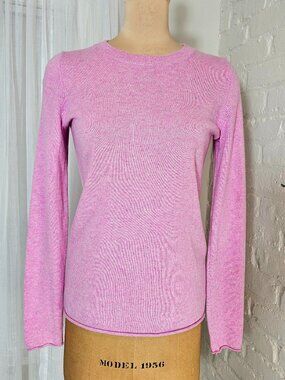 J.Crew Italian Cashmere Sweater Pink Crewneck Size Small
